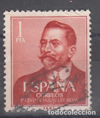 Sellos: EDIFIL 1351. V&Aacute;ZQUEZ DE MELLA 1961. USADO. - Foto 1