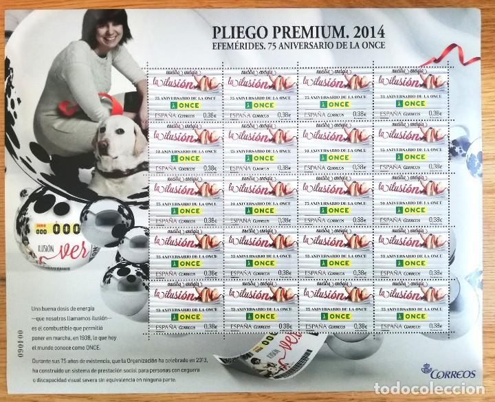 Sellos: Pliego Premium de ONCE 75 Aniversario