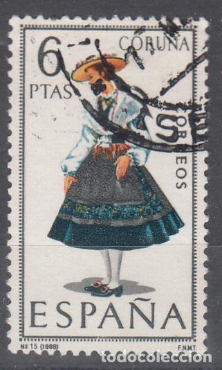 Sellos: 1968. EDIFIL 1841. TRAJES T&Iacute;PICOS, CORU&Ntilde;A. USADO. - Foto 1