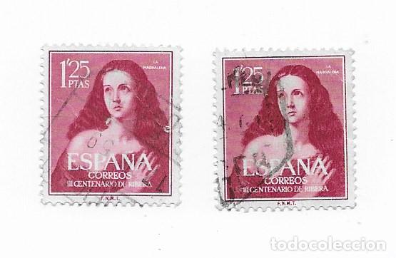 Sellos: 2 sellos usados Espa&ntilde;a III centenario de ribera - Foto 1