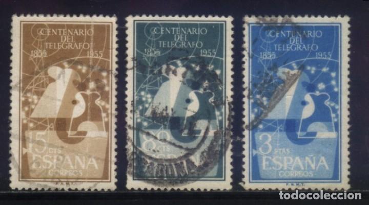Sellos: S-5383- ESPA&Ntilde;A. 1956. CENTENARIO DEL TELEGRAFO. - Foto 1