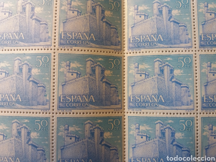 Sellos: Pliego completo25x50 cts Castillo de Olite 1966 - Foto 4
