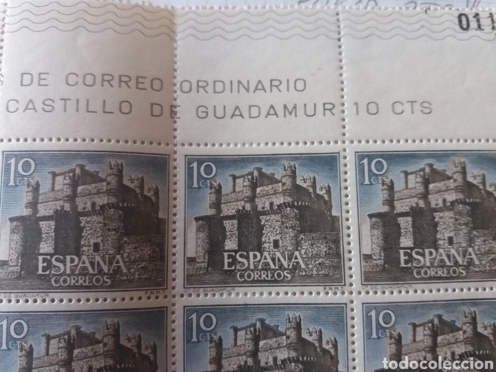 Sellos: Pliego completo Castillo de Guadamur 1966 - Foto 2