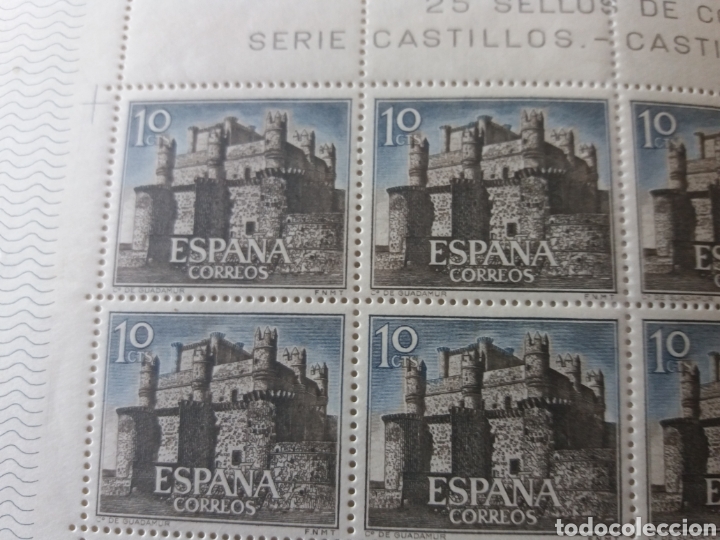 Sellos: Pliego completo Castillo de Guadamur 1966 - Foto 3