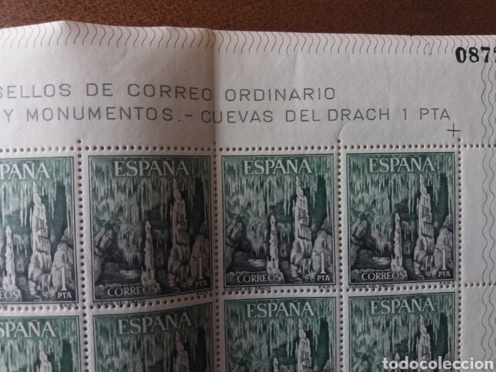 Sellos: Pliego completo Cuevas del Drac 1964 - Foto 3