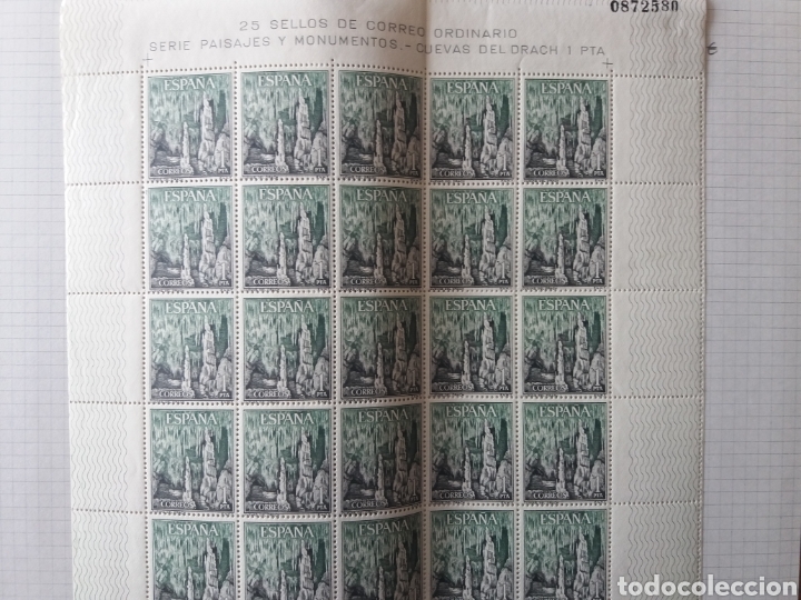 Sellos: Pliego completo Cuevas del Drac 1964 - Foto 4