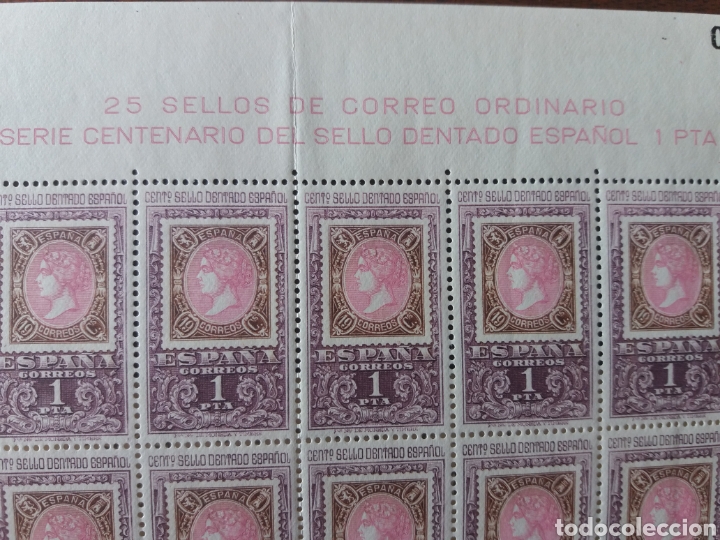 Sellos: Pliego Centenario sello dentado espa&ntilde;ol 1965 - Foto 2