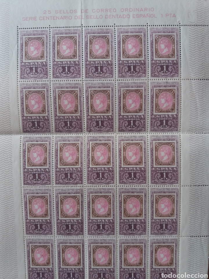 Sellos: Pliego Centenario sello dentado espa&ntilde;ol 1965 - Foto 1