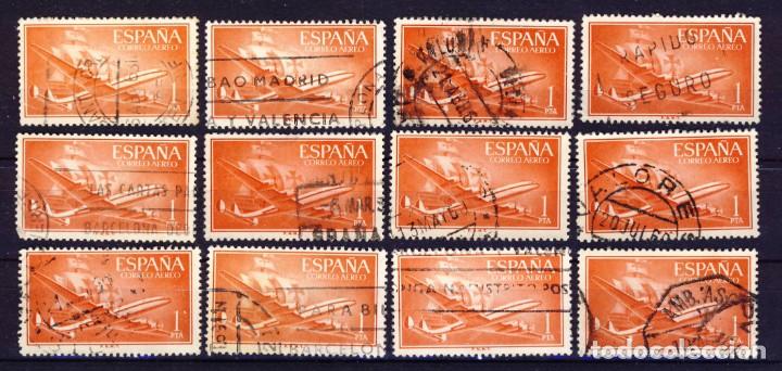 Selos: 1955-56.- SUPERCONSTELATION Y NAO SANTA MAR&Iacute;A.-ED. 1172- USADOS.(2).-