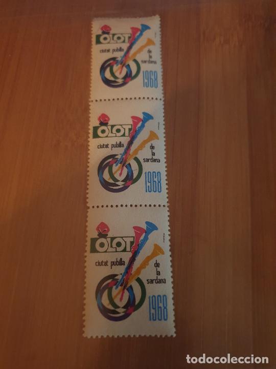 Sellos: 3 SELLOS OLOT CIUDAD DE LA SARDANA 1968 - Foto 1