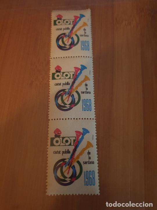 Sellos: 3 SELLOS OLOT CIUDAD DE LA SARDANA 1968 - Foto 1