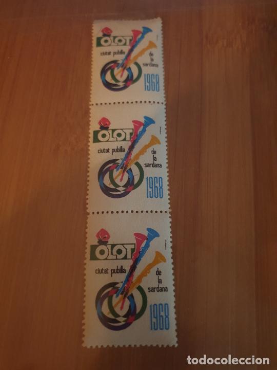 Sellos: 3 SELLOS OLOT CIUDAD DE LA SARDANA 1968 - Foto 1