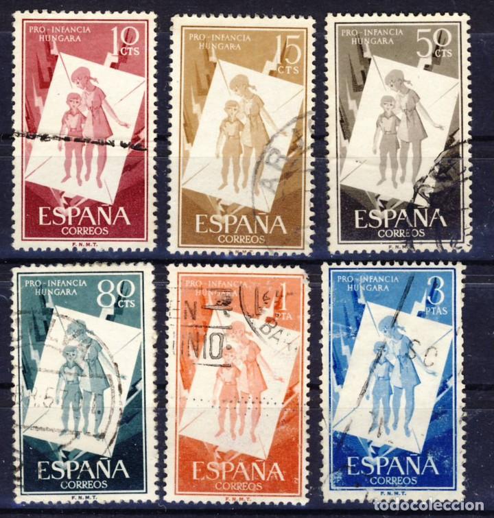 Selos: 1956.- PRO-INFANCIA HUNGARA.- ED. 1200-01-02-03-04-05.-USADOS.-(2)