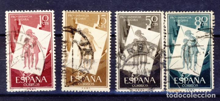 Selos: 1956.- PRO-INFANCIA HUNGARA.- ED. 1200-01-02-03.- USADOS.-(1)