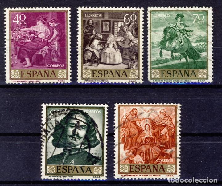 Sellos: 1959.- DIEGO VEL&Aacute;ZQUEZ.- ED.1239-41-42-43-44.-