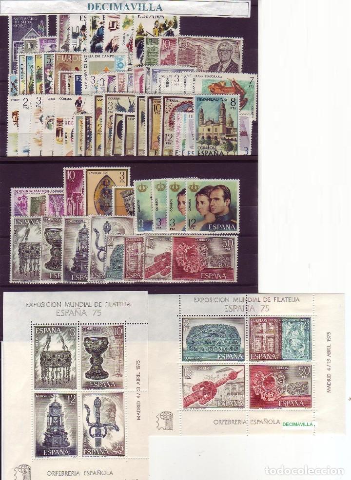 Sellos: ESPA&Ntilde;A, A&Ntilde;O 1975 NUEVO Y COMPLETO - Foto 1