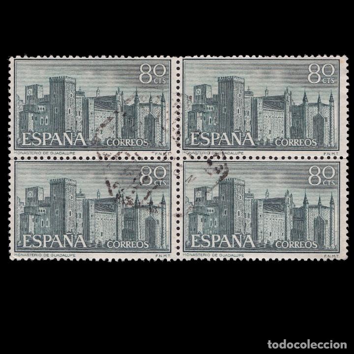 Sellos: 1959.Monasterio N&ordf; S. Guadalupe.Blq 4.Matasello.Edifil.1251