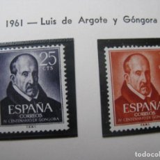 Francobolli: 1961, LUIS DE GONGORA Y ARGOTE, EDIFIL 1369/70. Lote 227236335