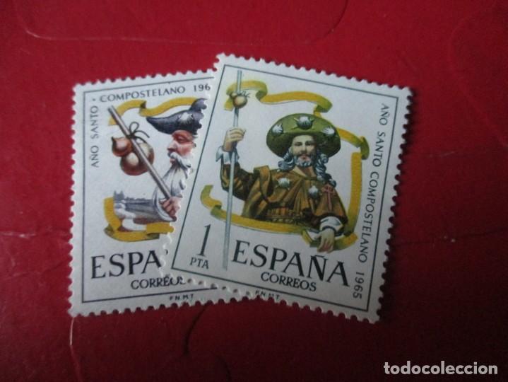 Sellos: 1965. ANO SANTO COMPOSTELANO. Edifil 1672/73 - Foto 1