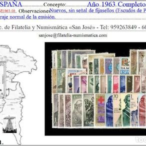 Spain 1961 MNH Unstamped Stamp Collection – Edifil 1326/1405, Complete Set, No Sheets