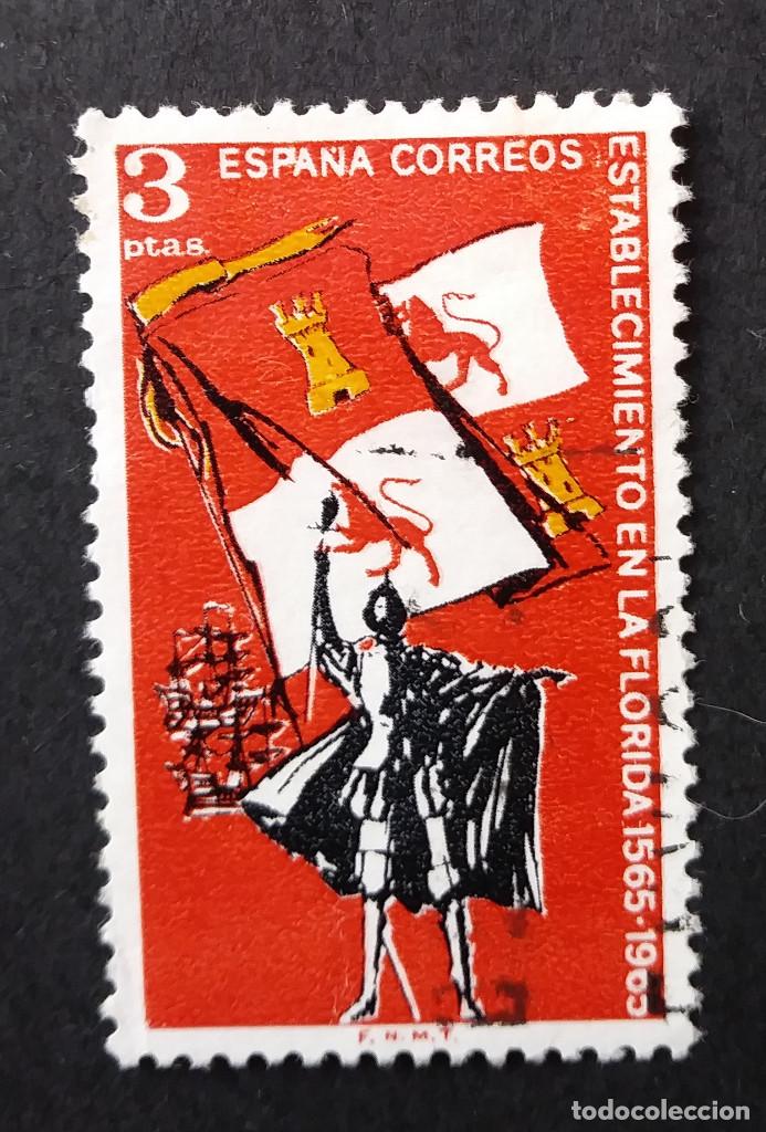 Sellos: 1965 Espa&ntilde;a IV Centenario fundaci&oacute;n de San Agust&iacute;n - Foto 1