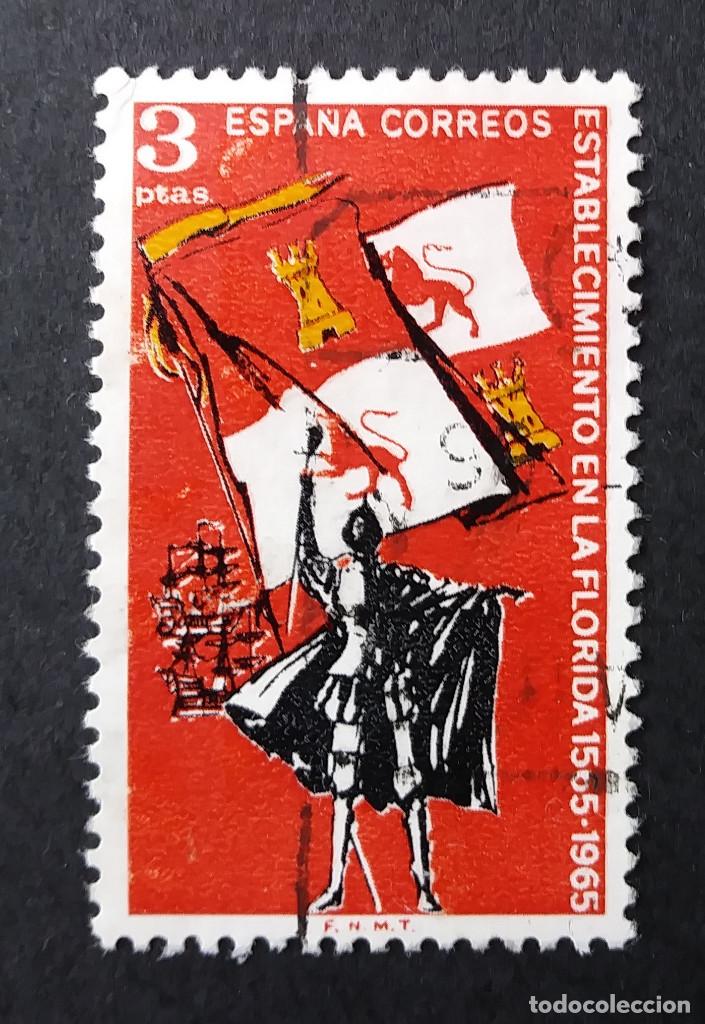 Sellos: 1965 Espa&ntilde;a IV Centenario fundaci&oacute;n de San Agust&iacute;n - Foto 1