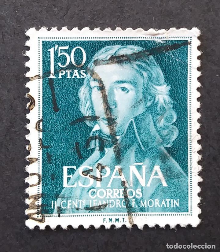 Sellos: 1961 Espa&ntilde;a II Centenario nacimiento Morat&iacute;n - Foto 1