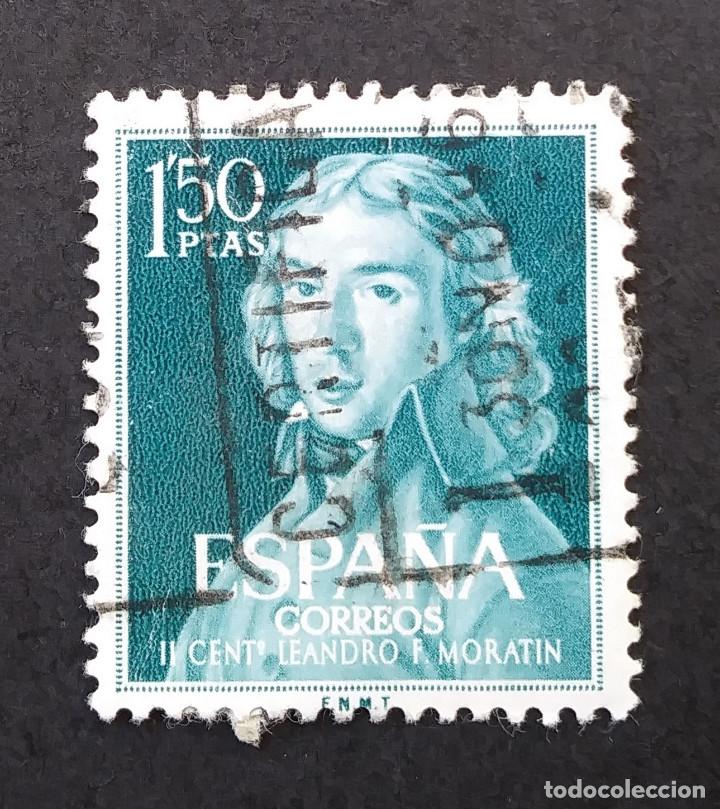 Sellos: 1961 Espa&ntilde;a II Centenario nacimiento Morat&iacute;n - Foto 1