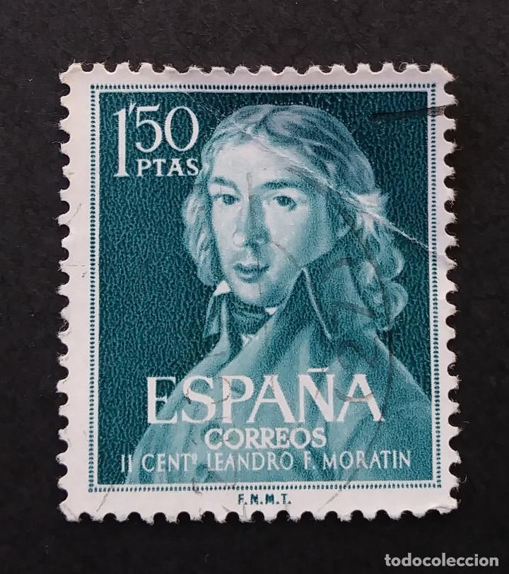 Sellos: 1961 Espa&ntilde;a II Centenario nacimiento Morat&iacute;n - Foto 1