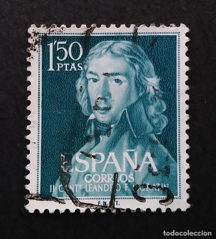 Sellos: 1961 Espa&ntilde;a II Centenario nacimiento Morat&iacute;n - Foto 1