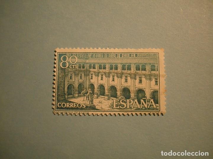 Sellos: ESPA&Ntilde;A 1960 - MONASTERIO DE SAMOS - EDIFIL 1322 - CLAUSTRO. - Foto 1