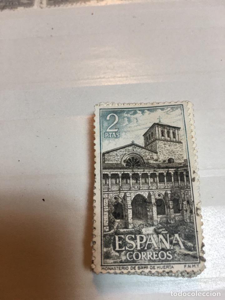 Sellos: Sello 2 pesetas sta maria de huerta - Foto 1