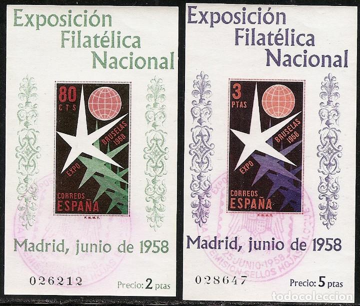 Sellos: 1958-A&Ntilde;O COMPLETO SIN H.B. BRUSELAS-USADO- - Foto 2