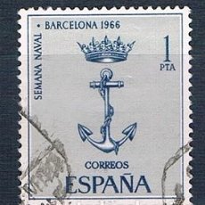 Sellos: ESPAÑA 1966 SEMANA NAVAL EN BARCELONA SERIE USADA EDIFIL 1737. Lote 237961410