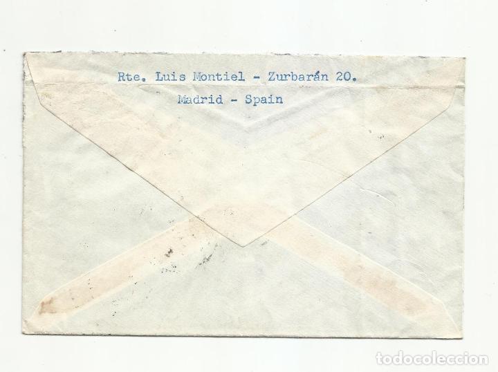 Sellos: circulada 1955 de madrid a montevideo uruguay - Foto 2