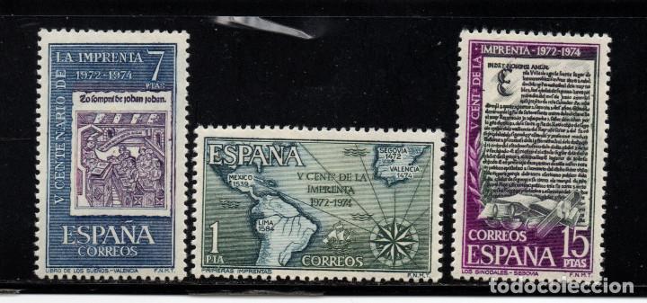 Sellos: ESPA&Ntilde;A 2164/66** - A&Ntilde;O 1973 - 5&ordm; CENTENARIO DE LA IMPRENTA - Foto 1