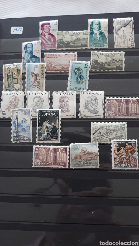 Sellos: Sellos Espa&ntilde;a 1966 y 1967 &aacute;&ntilde;os completos - Foto 1