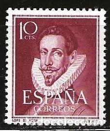 Sellos: ESPA&Ntilde;A 1951 (1072) LITERATO (USADO) - Foto 1