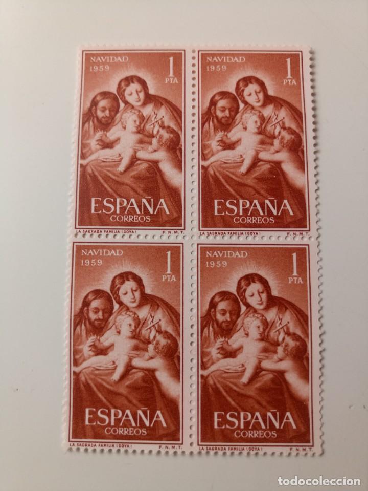 Sellos: Navidad En BL4 del a&ntilde;o 1959 Edifil 1253 En nuevo** - Foto 1