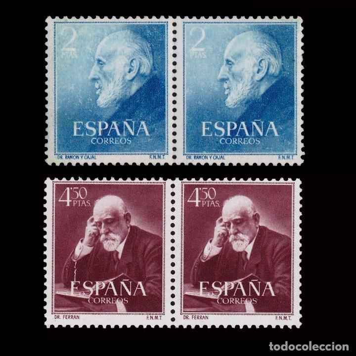 Sellos: 1952.Ram&oacute;n y Cajal-Ferran.Serie MNH.Blq2. Edifil 1119-1120