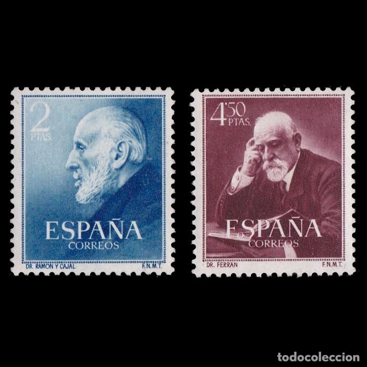 Sellos: 1952.Ram&oacute;n y Cajal Ferran.Serie MH.Edifil 1119-1120
