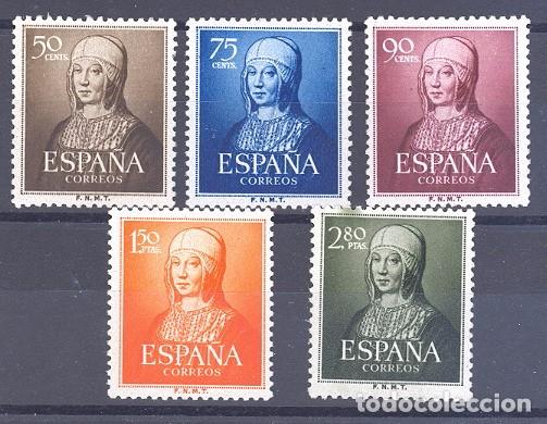Sellos: ESPA&Ntilde;A SEGUNDO CENTENARIO N&ordm; 1092/97 ** ISABEL LA CATOLICA - Foto 1
