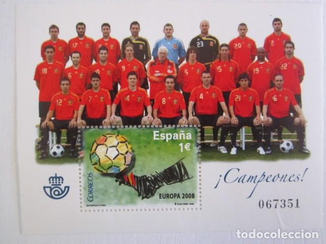 Sellos: HOJITA SH 2008 CAMPEONES DE EUROPA