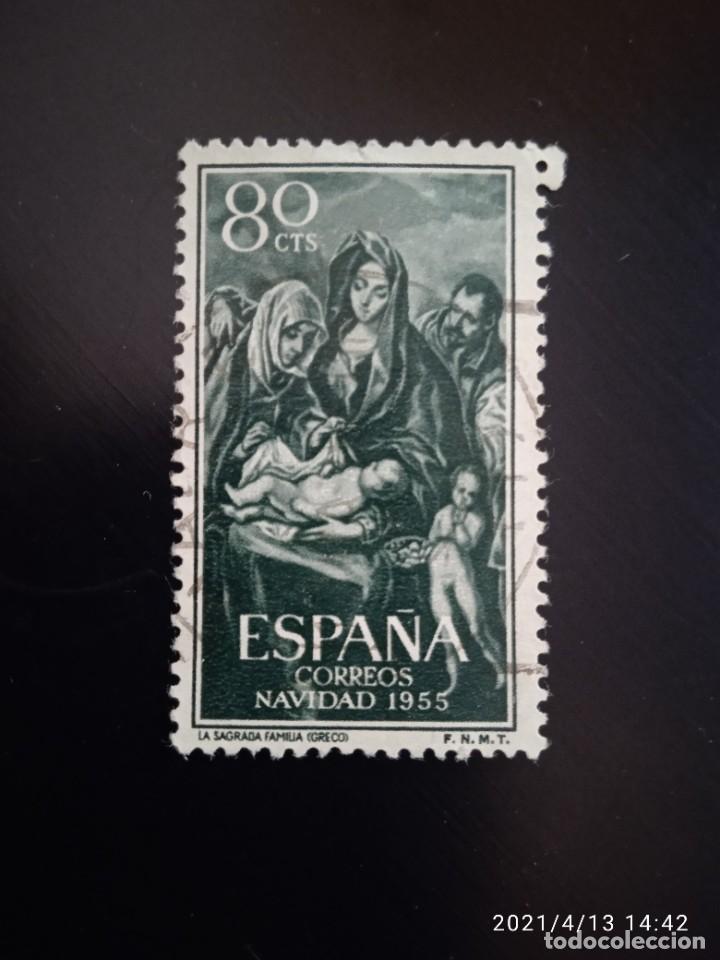 Sellos: ESPA&Ntilde;A 80 CTS NAVIDAD A&Ntilde;O 1955 - Foto 1