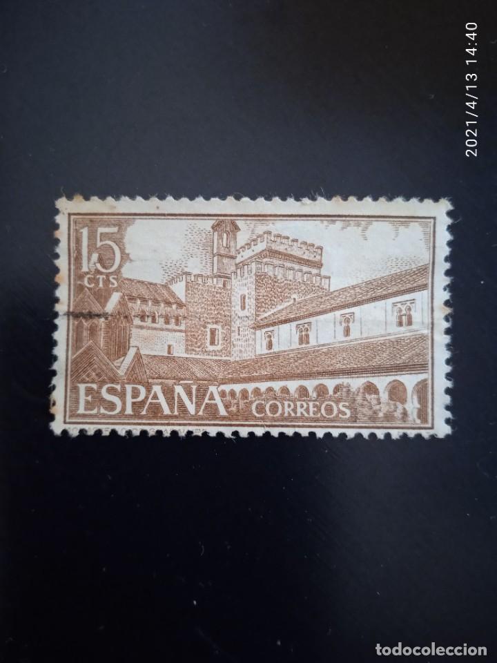 Sellos: ESPA&Ntilde;A 15 CTS MONASTERIO DE GUADALUPE A&Ntilde;O 1959.. - Foto 1