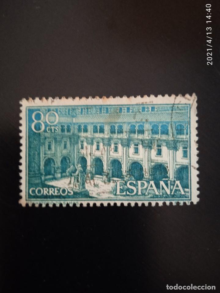 Sellos: ESPA&Ntilde;A 80 CTS MONASTERIO SAMOS A&Ntilde;O 1960. - Foto 1