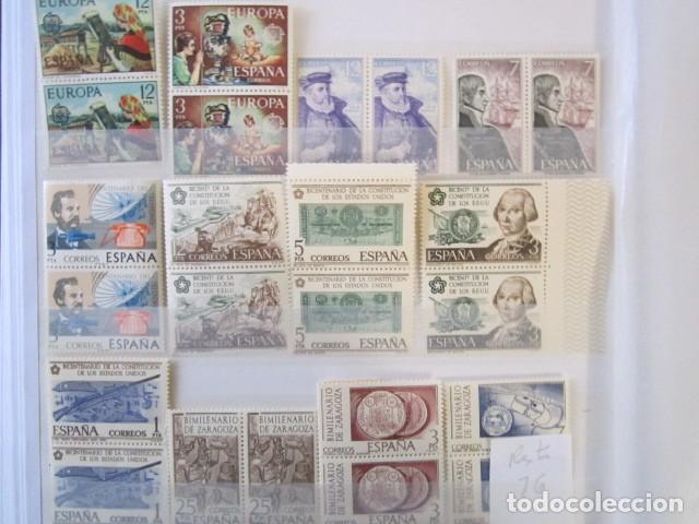 Sellos: 55 BLOQUES DE 2 SELLOS NUEVOS DE ESPA&Ntilde;A 1976 - Foto 3
