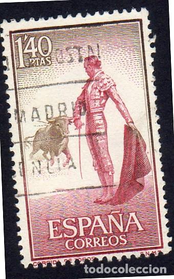 Sellos: Espa&ntilde;a. Citando al toro. Edifil 1262 Usado - Foto 1