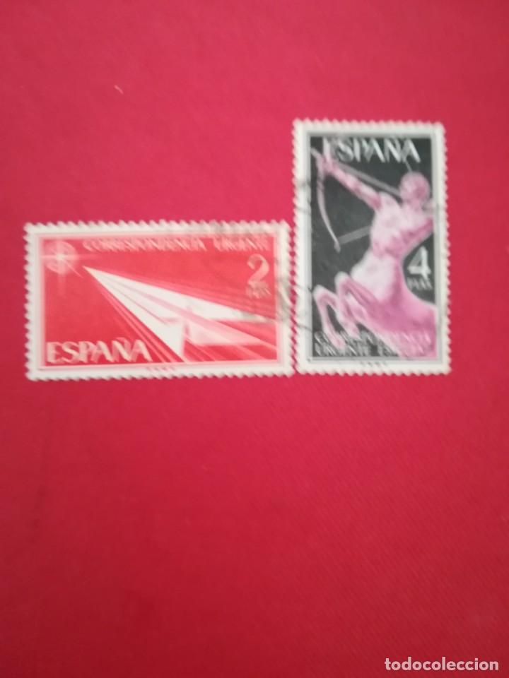 Sellos: ESPA&Ntilde;A A&Ntilde;O 1956 YT E 31 Y E 33 - Foto 1