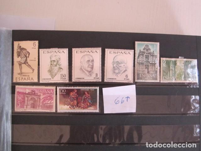 Sellos: LOTE DE 70 SELLOS ESPA&Ntilde;A NUEVOS 1966 - Foto 2